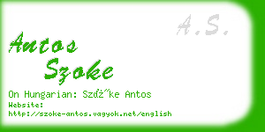 antos szoke business card